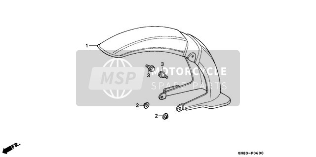 Honda C90 1996 Front Fender for a 1996 Honda C90